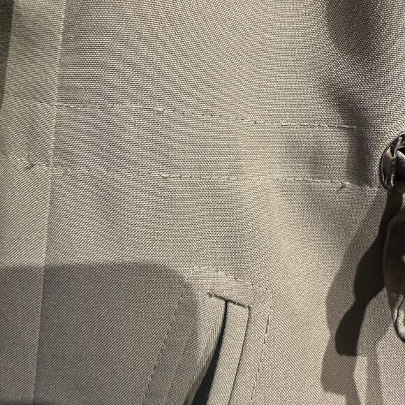 La Sport Large Vintage Ladies Jacket 60's Khaki Black Faux Fur Removable Hood - Picture 10 of 14